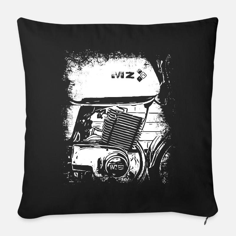 MZ ETZ 250 | Motorcycle - Sofa pillowcase 17,3'' x 17,3'' (45 x 45 cm) - black