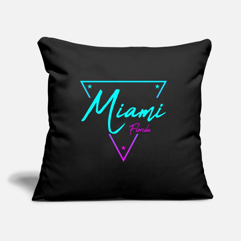 Miami Neon Font Gradient Sofa pillowcase 17,3'' x 17,3'' (45 x 45 cm)