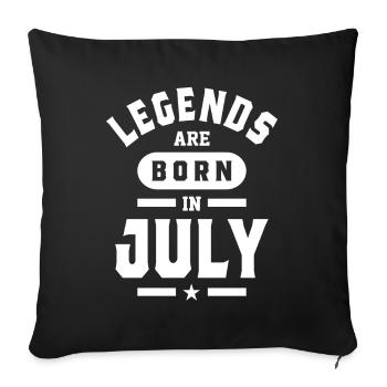 Légendes sont nés en Juillet Anniversaire - Housse de coussin décorative 45 x 45 cm - noir - Devant
