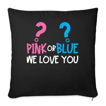 Gender Reveal Party - Sofakissenbezug 45 x 45 cm - Schwarz - Vorne
