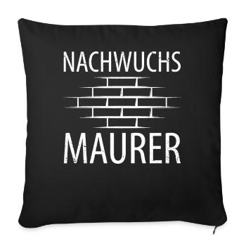 Maurer - Sofakissenbezug 45 x 45 cm - Schwarz - Vorne