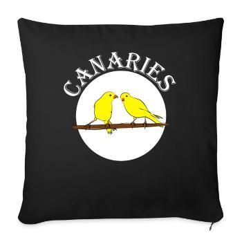 Canaris - Housse de coussin décorative 45 x 45 cm - noir - Devant