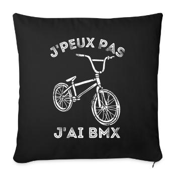 J'peux Pas J'Ai BMX - J'peux Pas J'Ai BMX - Housse de coussin décorative 45 x 45 cm - noir - Devant
