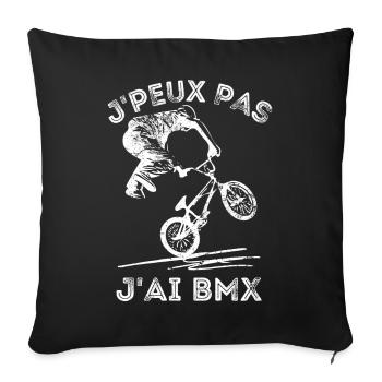J'peux Pas J'Ai BMX - J'peux Pas J'Ai BMX - Housse de coussin décorative 45 x 45 cm - noir - Devant