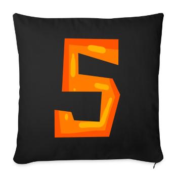 5 - Housse de coussin décorative 45 x 45 cm - noir - Devant
