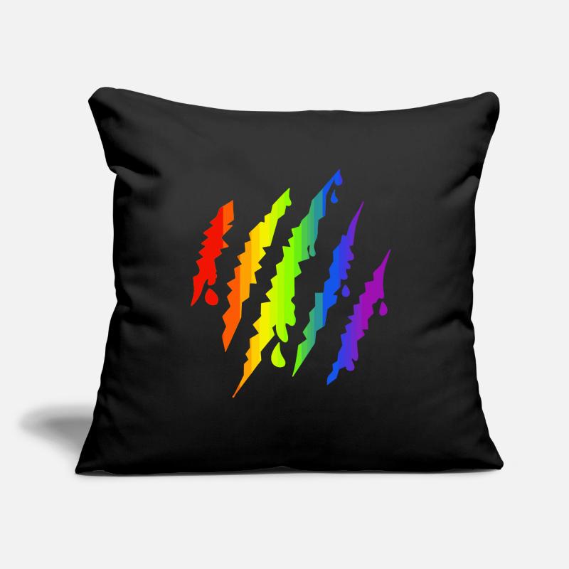 Pride LGBTQ Rainbow Scratch Mark Housse de coussin décorative 45 x 45 cm
