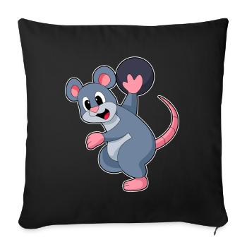 Rat Bowling Bowling Ball - Sofa pillowcase 17,3'' x 17,3'' (45 x 45 cm) - black - Front