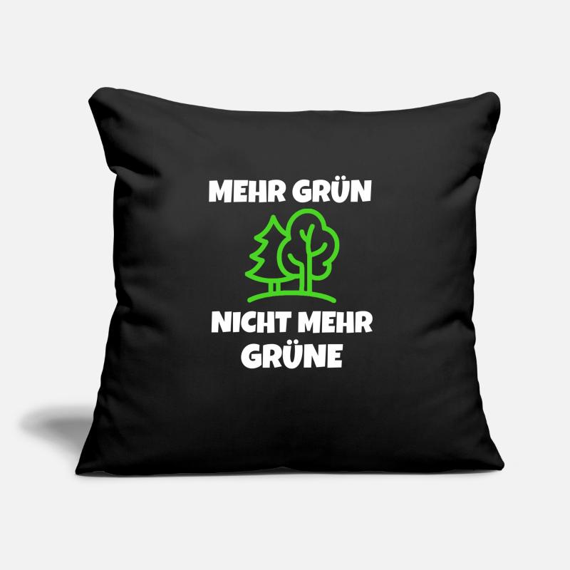 VERTS: Plus de verts - pas plus de verts! Housse de coussin décorative 45 x 45 cm