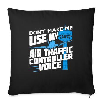 Funny Air Traffic Controller Air Traffic Controller Gift - Sofa pillowcase 17,3'' x 17,3'' (45 x 45 cm) - black - Front