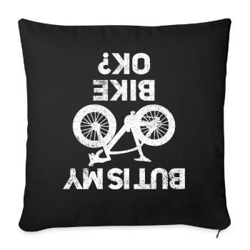 Radfahren Radfahrer - Sofakissenbezug 45 x 45 cm - Schwarz - Vorne
