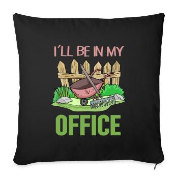 Garden Gardening Gardener - Sofa pillowcase 17,3'' x 17,3'' (45 x 45 cm) - black - Front