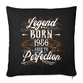 1956 Legend Year of construction Year of birth Year of birth - Sofa pillowcase 17,3'' x 17,3'' (45 x 45 cm) - black - Front