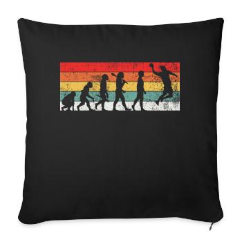 Handballer Handball Evolution - Sofakissenbezug 45 x 45 cm - Schwarz - Vorne