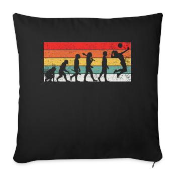 Volleyball Evolution - Sofakissenbezug 45 x 45 cm - Schwarz - Vorne