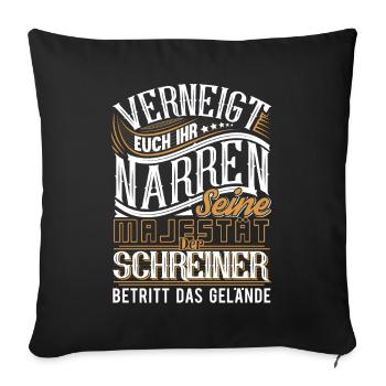 Schreiner - Sofakissenbezug 45 x 45 cm - Schwarz - Vorne
