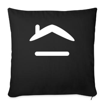 Toit - Housse de coussin décorative 45 x 45 cm - noir - Devant
