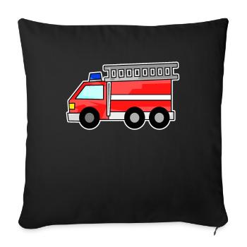 Fire brigade - Sofa pillowcase 17,3'' x 17,3'' (45 x 45 cm) - black - Front