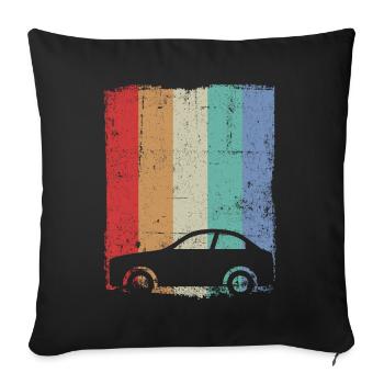 Vendeur automobile vendeur automobile - Housse de coussin décorative 45 x 45 cm - noir - Devant