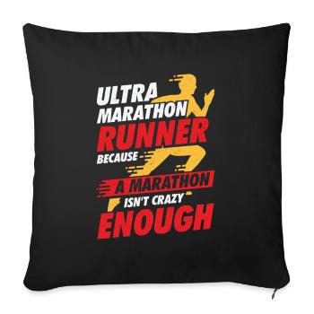 Ultramarathon Sport Ultramarathon Runner Gift - Sofa pillowcase 17,3'' x 17,3'' (45 x 45 cm) - black - Front