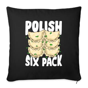 Drôle Pierogi Piroggen Cadeau de cuisine polonaise - Housse de coussin décorative 45 x 45 cm - noir - Devant