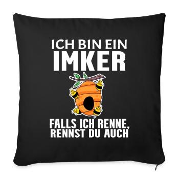 Bienen Imker Biene - Sofakissenbezug 45 x 45 cm - Schwarz - Vorne