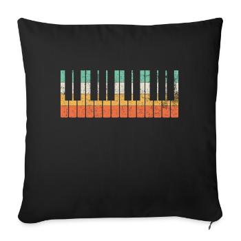 Klavier Pianist - Sofakissenbezug 45 x 45 cm - Schwarz - Vorne