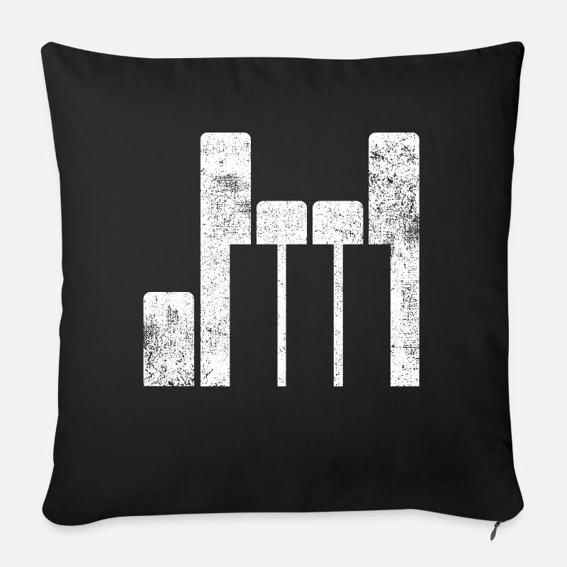 Klavier Pianist - Sofakissenbezug 45 x 45 cm - Schwarz