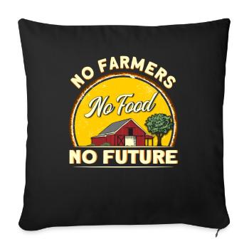 Agriculteurs Agro-alimentaire Avenir - Housse de coussin décorative 45 x 45 cm - noir - Devant