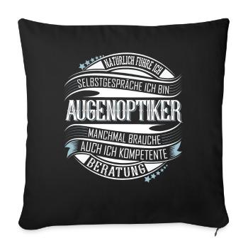 Augenoptiker - Sofakissenbezug 45 x 45 cm - Schwarz - Vorne