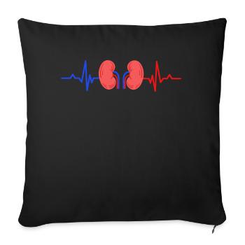 Dialyse Krankenschwester - Sofakissenbezug 45 x 45 cm - Schwarz - Vorne
