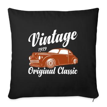 Funny Car Quote For Car Lovers Vintage Classic Car - Sofa pillowcase 17,3'' x 17,3'' (45 x 45 cm) - black - Front