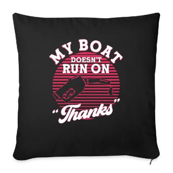 Boat Captain Pontoon Boat - Sofa pillowcase 17,3'' x 17,3'' (45 x 45 cm) - black - Front