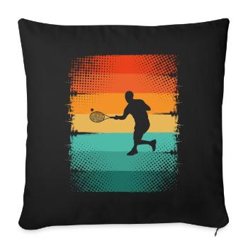 Tennis - Sofa pillowcase 17,3'' x 17,3'' (45 x 45 cm) - black - Front