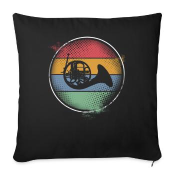Waldhorn - Housse de coussin décorative 45 x 45 cm - noir - Devant