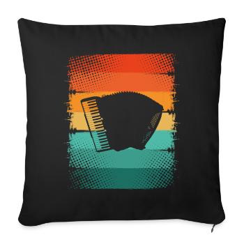 Accordion - Sofa pillowcase 17,3'' x 17,3'' (45 x 45 cm) - black - Front