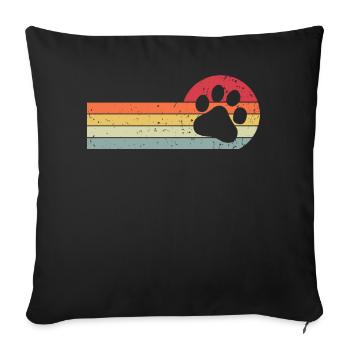 Dog's paw - Sofa pillowcase 17,3'' x 17,3'' (45 x 45 cm) - black - Front