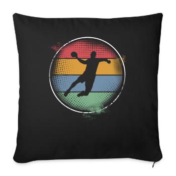 Handball - Housse de coussin décorative 45 x 45 cm - noir - Devant
