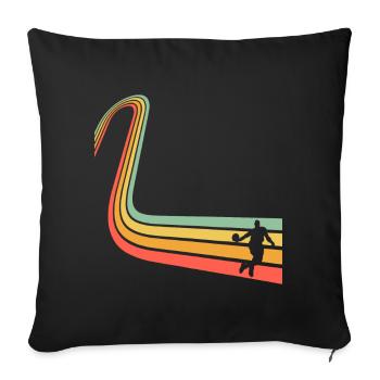 Basketball - Sofa pillowcase 17,3'' x 17,3'' (45 x 45 cm) - black - Front