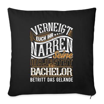 Bachelor - Sofakissenbezug 45 x 45 cm - Schwarz - Vorne