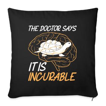 Turtle Turtle - Sofa pillowcase 17,3'' x 17,3'' (45 x 45 cm) - black - Front