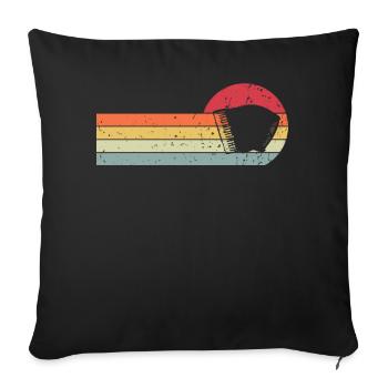 Accordion - Sofa pillowcase 17,3'' x 17,3'' (45 x 45 cm) - black - Front