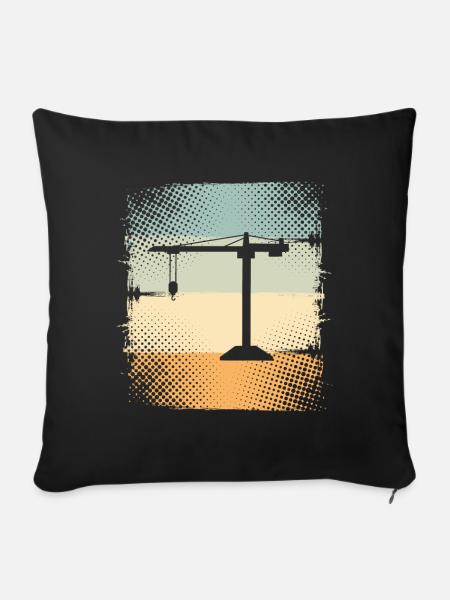 Kran - Sofakissenbezug 45 x 45 cm - Schwarz