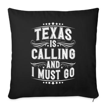 Texas - Sofakissenbezug 45 x 45 cm - Schwarz - Vorne