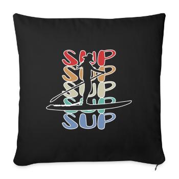 SUP Stand up Paddle - Sofa pillowcase 17,3'' x 17,3'' (45 x 45 cm) - black - Front
