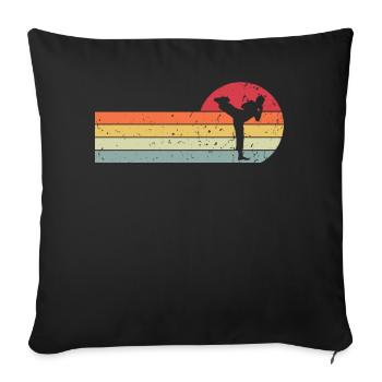 Karaté - Housse de coussin décorative 45 x 45 cm - noir - Devant
