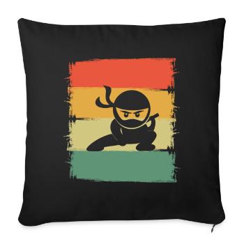 Ninja - Sofa pillowcase 17,3'' x 17,3'' (45 x 45 cm) - black - Front
