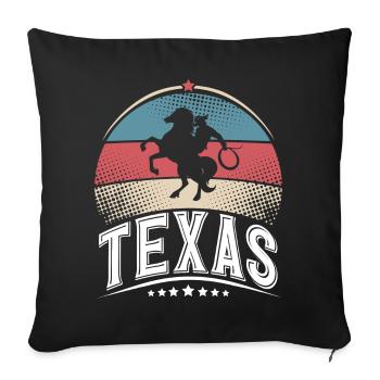 Texas - Housse de coussin décorative 45 x 45 cm - noir - Devant