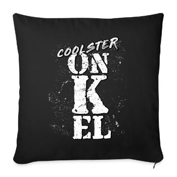 Onkel - Sofakissenbezug 45 x 45 cm - Schwarz - Vorne