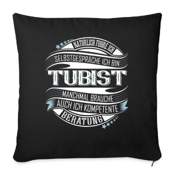Tubist - Sofakissenbezug 45 x 45 cm - Schwarz - Vorne