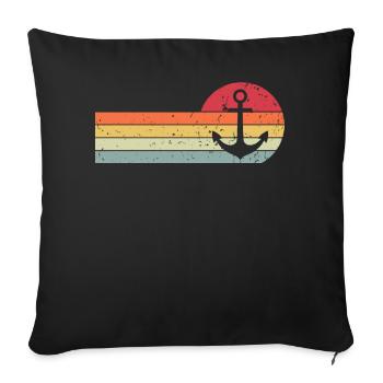 Ancre - Housse de coussin décorative 45 x 45 cm - noir - Devant